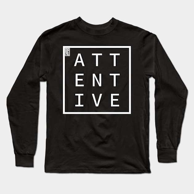 ATTENTIVE Define Me Word Simple Classic Square Box Long Sleeve T-Shirt by porcodiseno